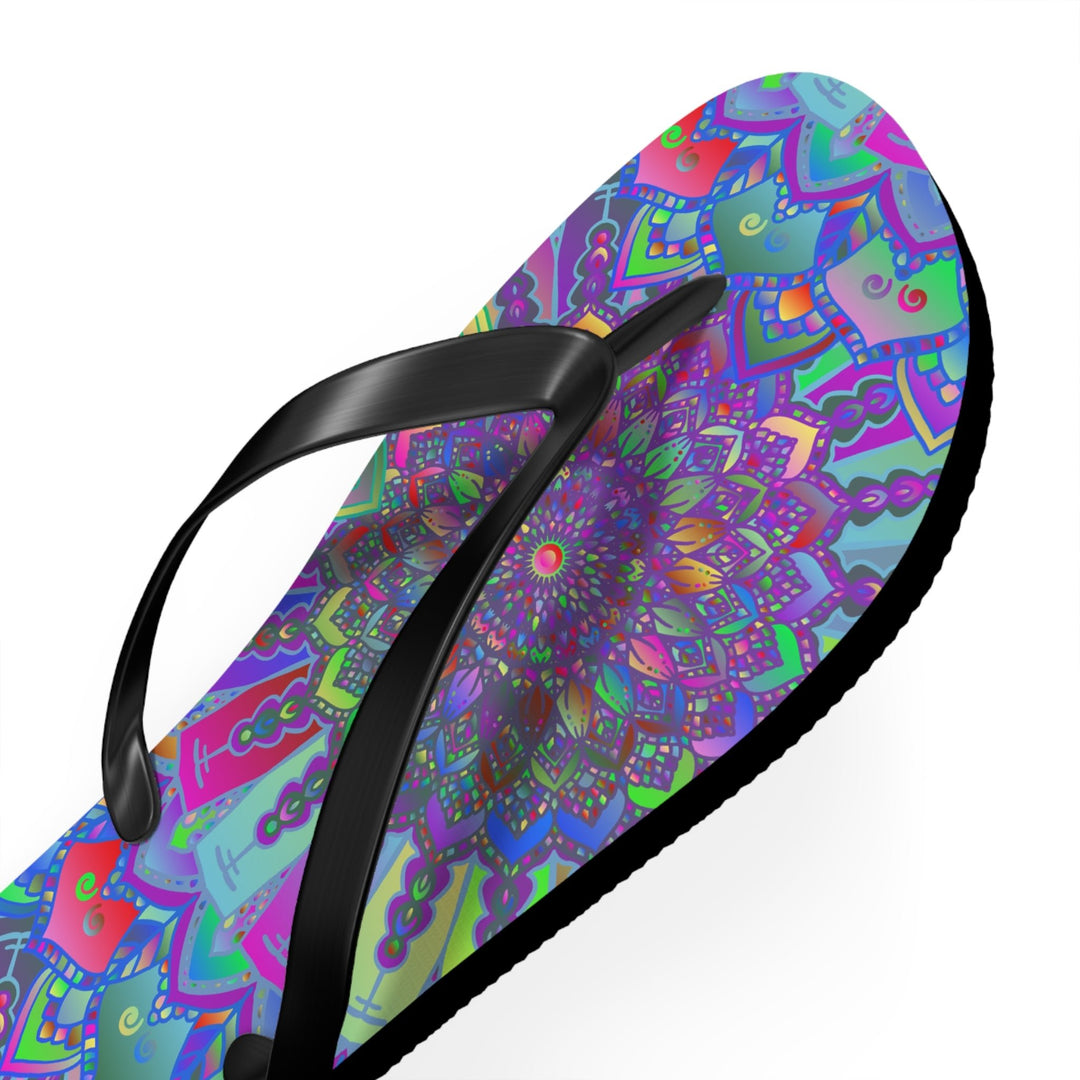 Vibrant Mandala Flip Flops - Colorful & Intricate Shoes - Blululi