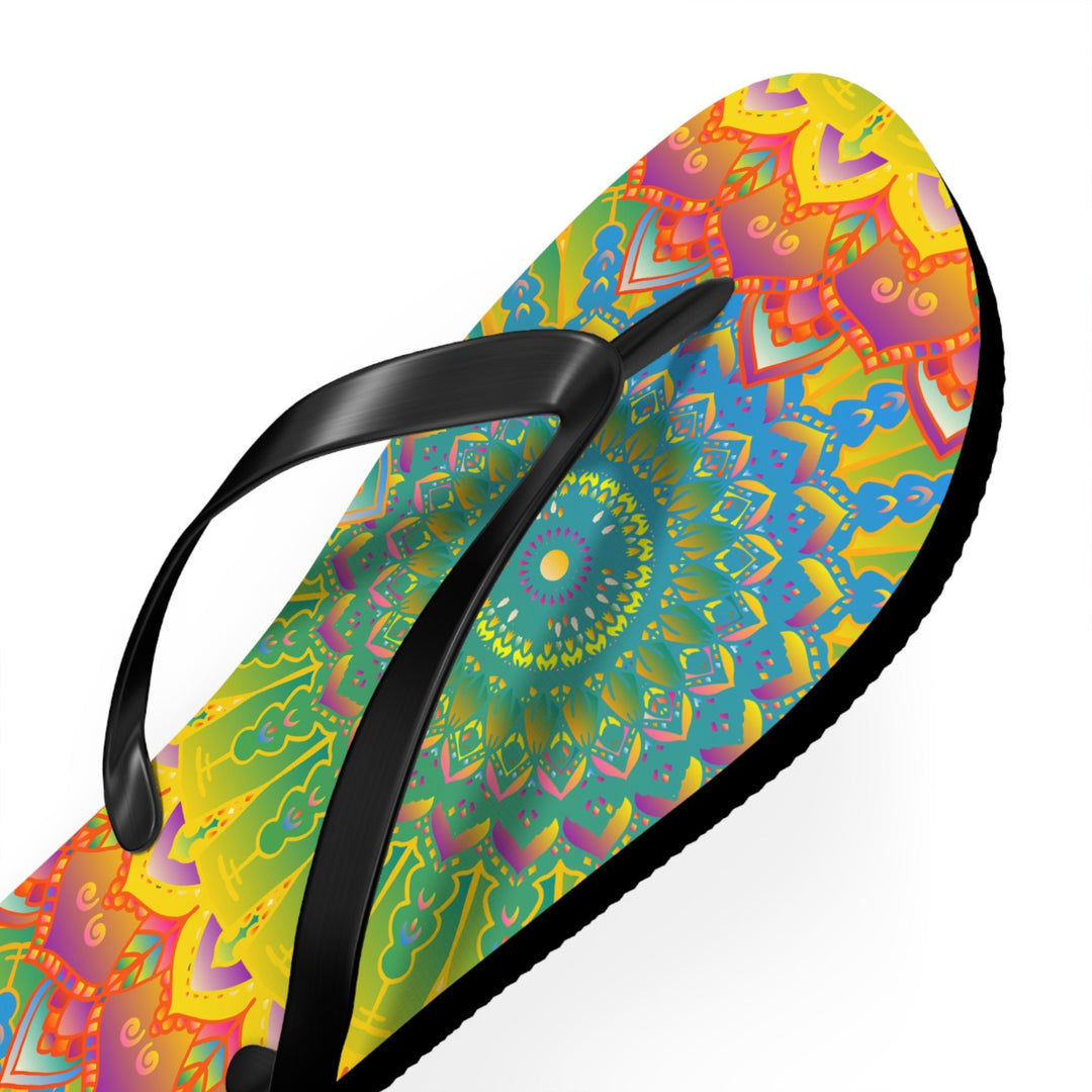 Vibrant Mandala Flip Flops - Colorful & Intricate Shoes - Blululi