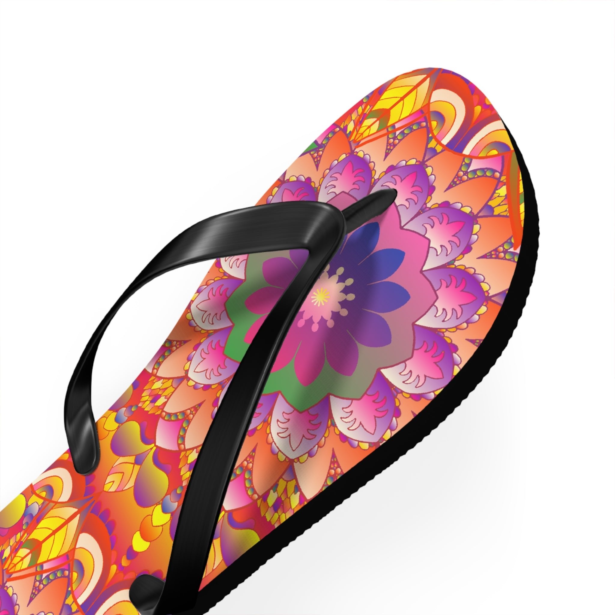 Vibrant Mandala Flip Flops - Colorful & Intricate Shoes - Blululi