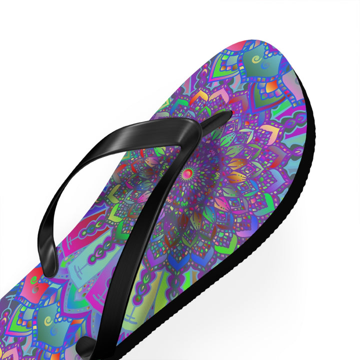 Vibrant Mandala Flip Flops - Colorful & Intricate Shoes - Blululi