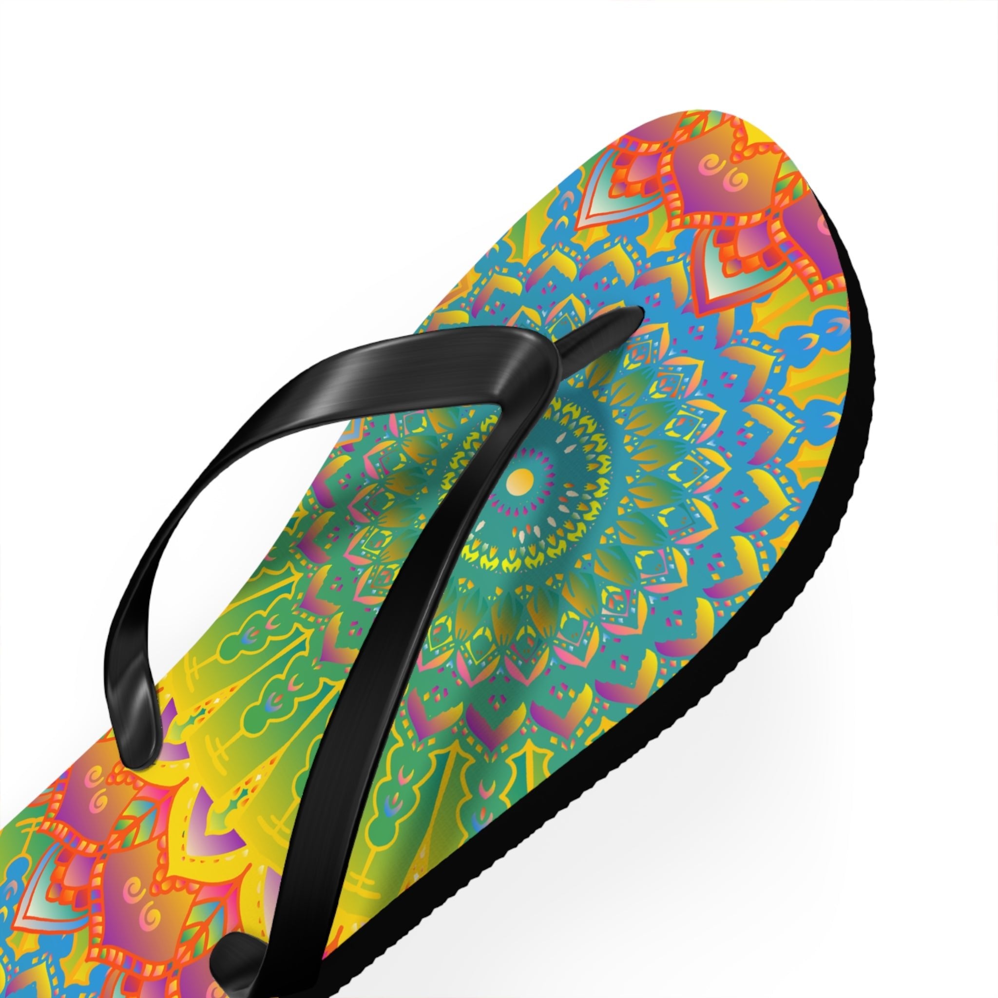 Vibrant Mandala Flip Flops - Colorful & Intricate Shoes - Blululi