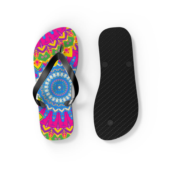 Vibrant Mandala Flip Flops - Colorful & Intricate Shoes - Blululi