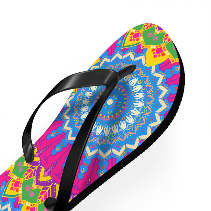 Vibrant Mandala Flip Flops - Colorful & Intricate Shoes - Blululi