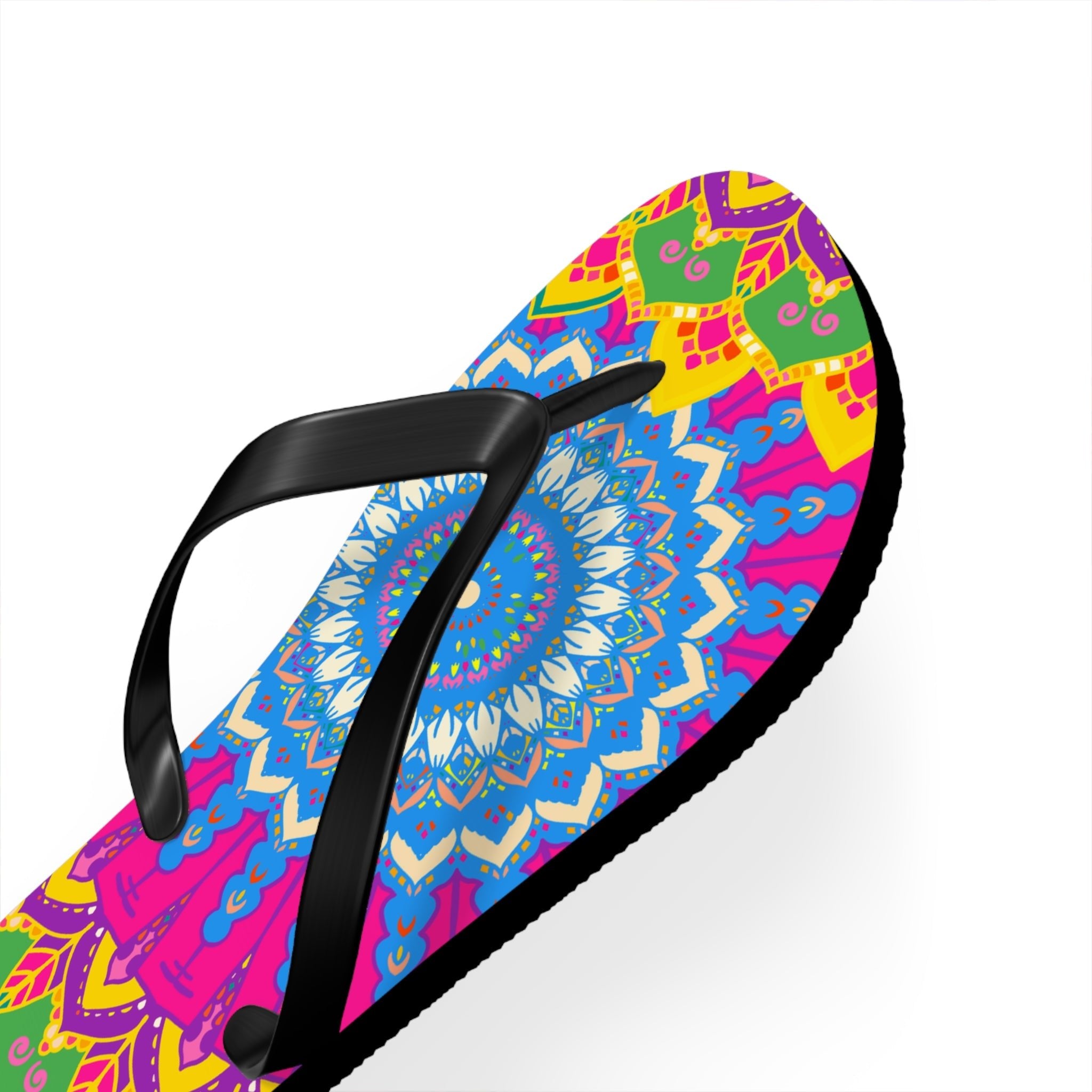 Vibrant Mandala Flip Flops - Colorful & Intricate Shoes - Blululi