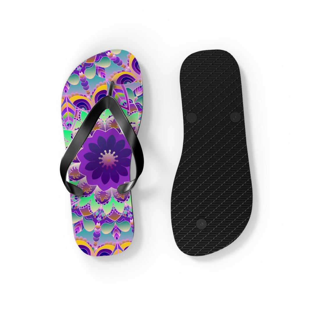 Vibrant Mandala Flip Flops - Colorful & Peaceful Shoes - Blululi