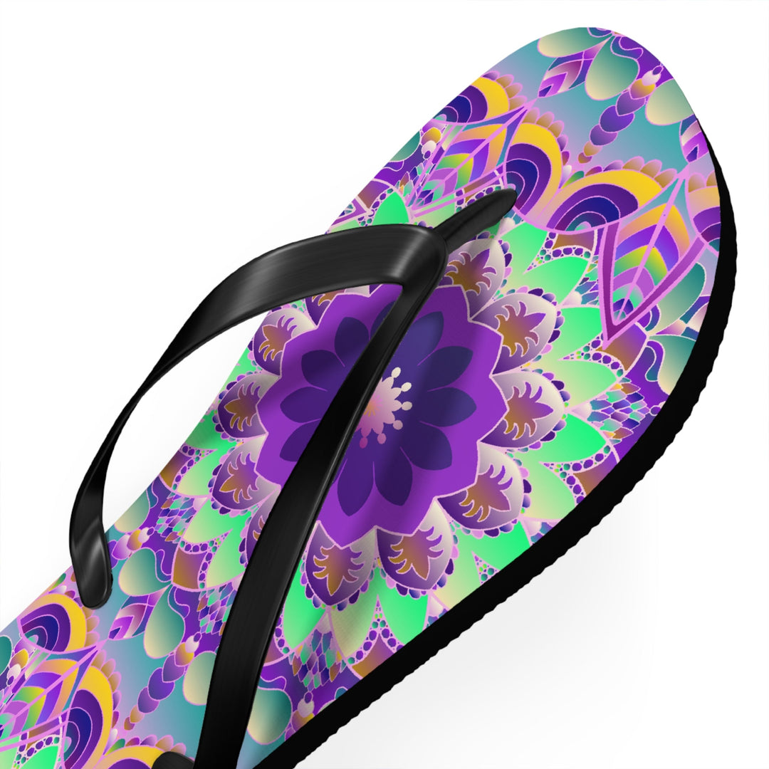 Vibrant Mandala Flip Flops - Colorful & Peaceful Shoes - Blululi