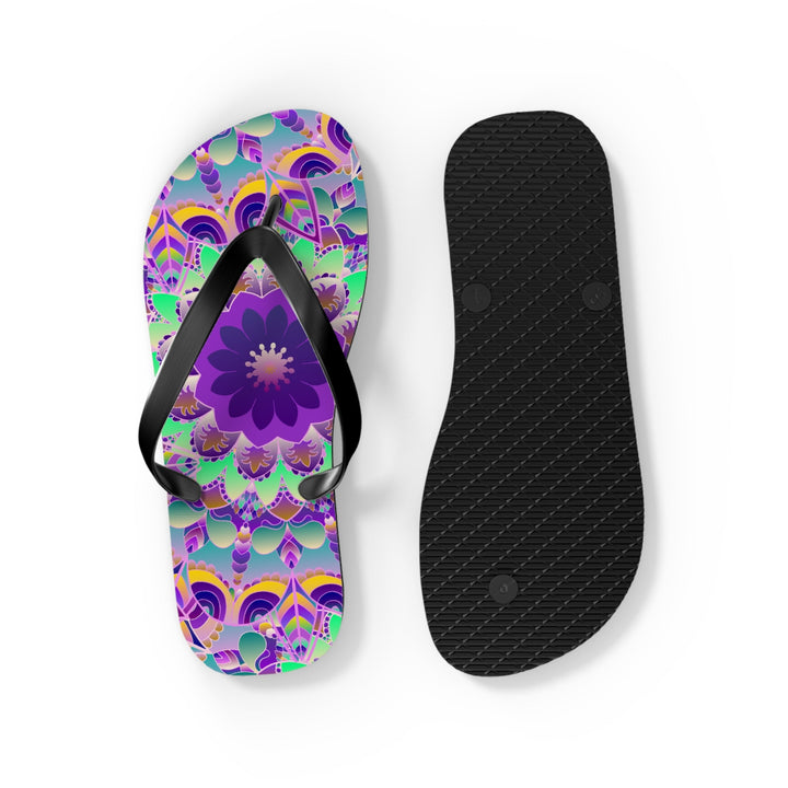 Vibrant Mandala Flip Flops - Colorful & Peaceful Shoes - Blululi