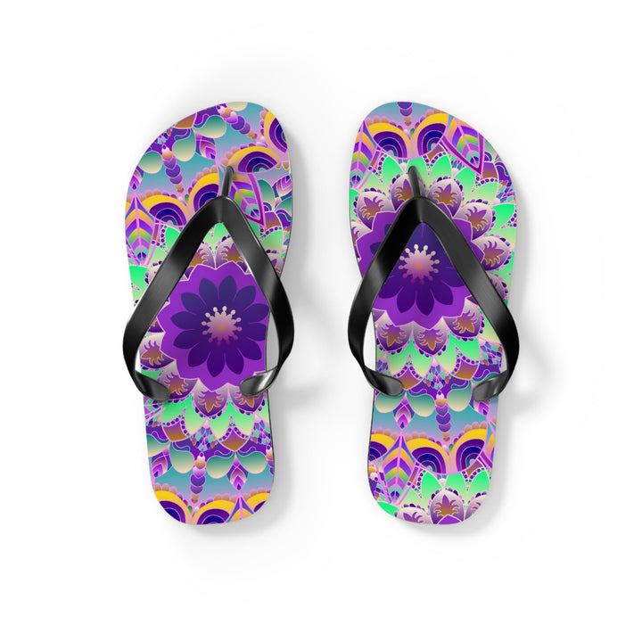 Vibrant Mandala Flip Flops - Colorful & Peaceful Shoes - Blululi