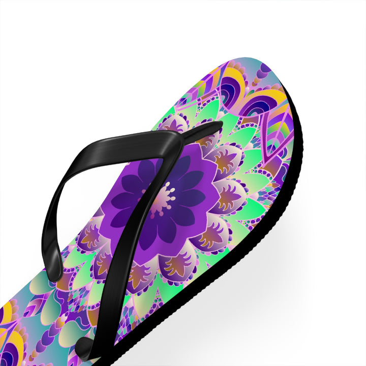 Vibrant Mandala Flip Flops - Colorful & Peaceful Shoes - Blululi