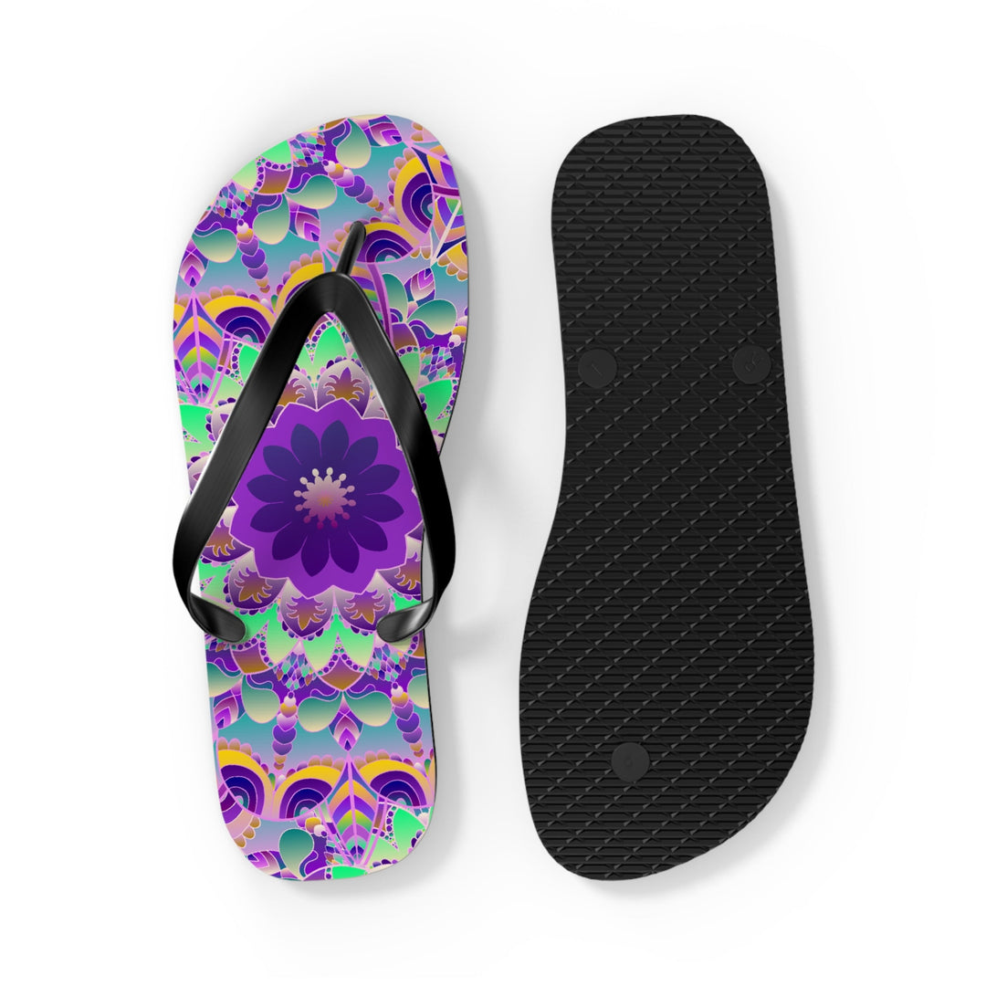 Vibrant Mandala Flip Flops - Colorful & Peaceful Shoes - Blululi