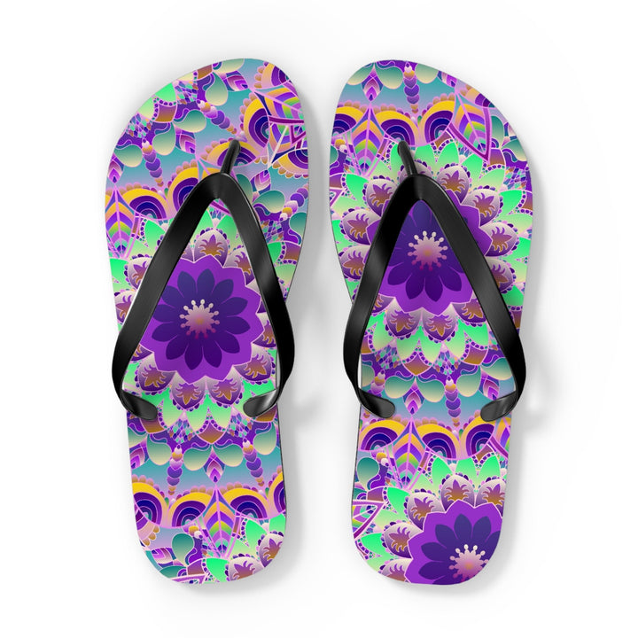 Vibrant Mandala Flip Flops - Colorful & Peaceful Shoes - Blululi