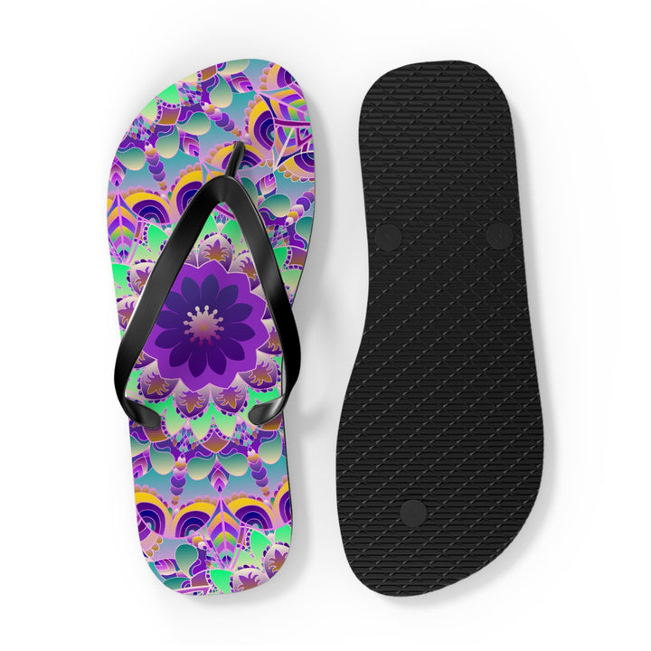 Vibrant Mandala Flip Flops - Colorful & Peaceful Shoes - Blululi