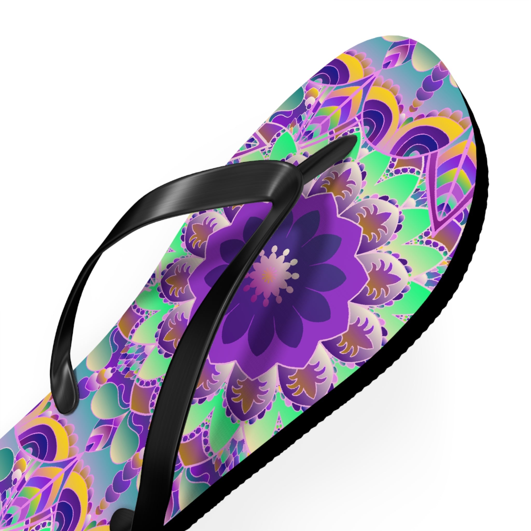 Vibrant Mandala Flip Flops - Colorful & Peaceful Shoes - Blululi