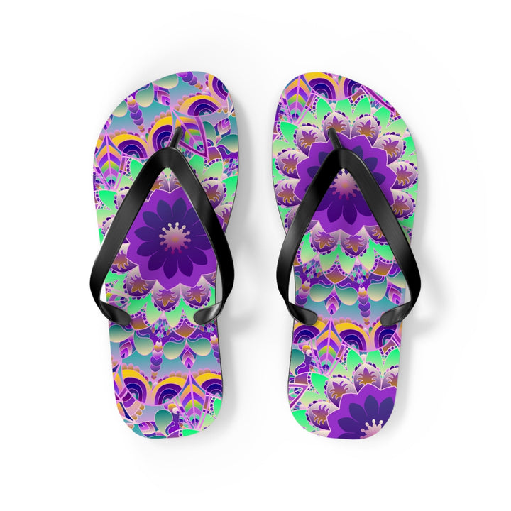 Vibrant Mandala Flip Flops - Colorful & Peaceful Shoes - Blululi