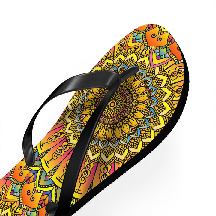 Vibrant Mandala Flip Flops - Colorful & Stylish Shoes - Blululi