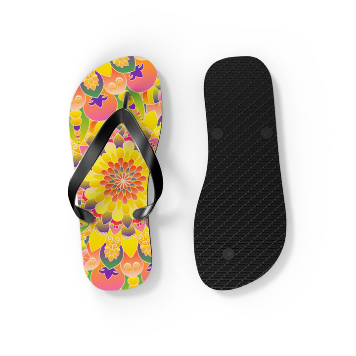 Vibrant Mandala Flip Flops - Colorful & Stylish Shoes - Blululi