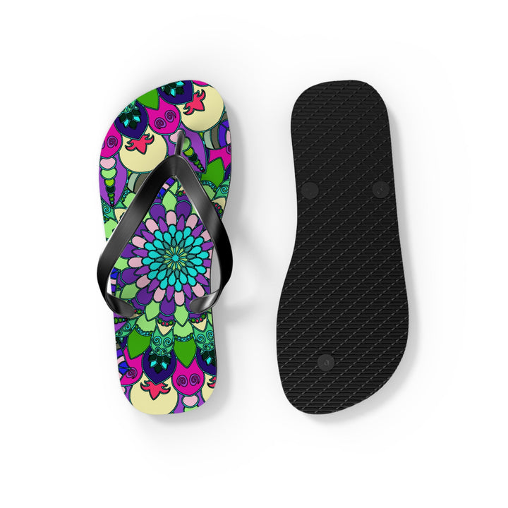 Vibrant Mandala Flip Flops - Colorful & Stylish Shoes - Blululi