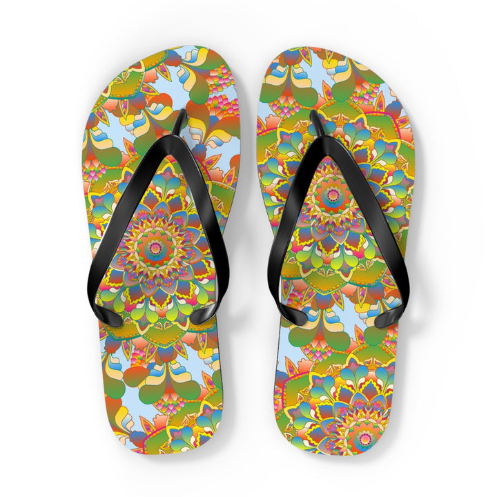 Vibrant Mandala Flip Flops - Colorful & Stylish Shoes - Blululi