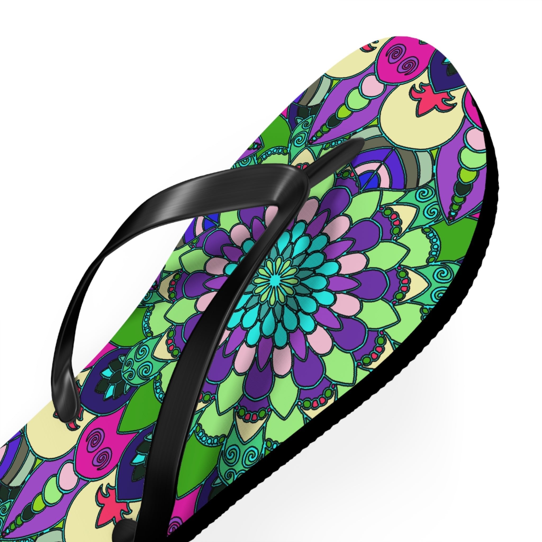 Vibrant Mandala Flip Flops - Colorful & Stylish Shoes - Blululi