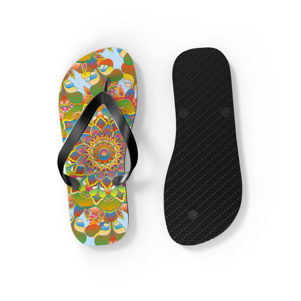 Vibrant Mandala Flip Flops - Colorful & Stylish Shoes - Blululi