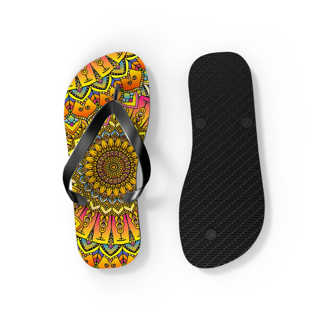 Vibrant Mandala Flip Flops - Colorful & Stylish Shoes - Blululi