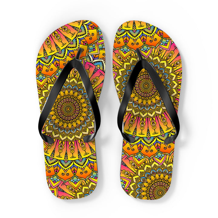 Vibrant Mandala Flip Flops - Colorful & Stylish Shoes - Blululi