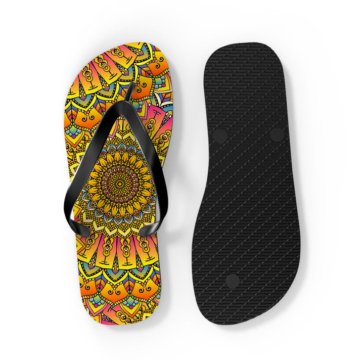 Vibrant Mandala Flip Flops - Colorful & Stylish Shoes - Blululi