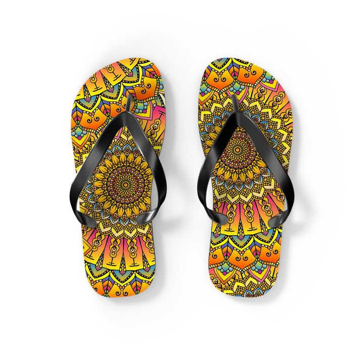 Vibrant Mandala Flip Flops - Colorful & Stylish Shoes - Blululi