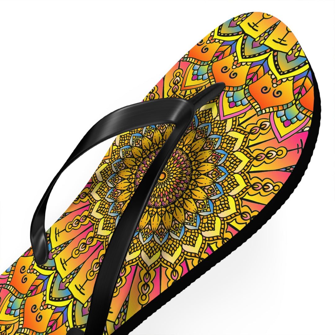 Vibrant Mandala Flip Flops - Colorful & Stylish Shoes - Blululi