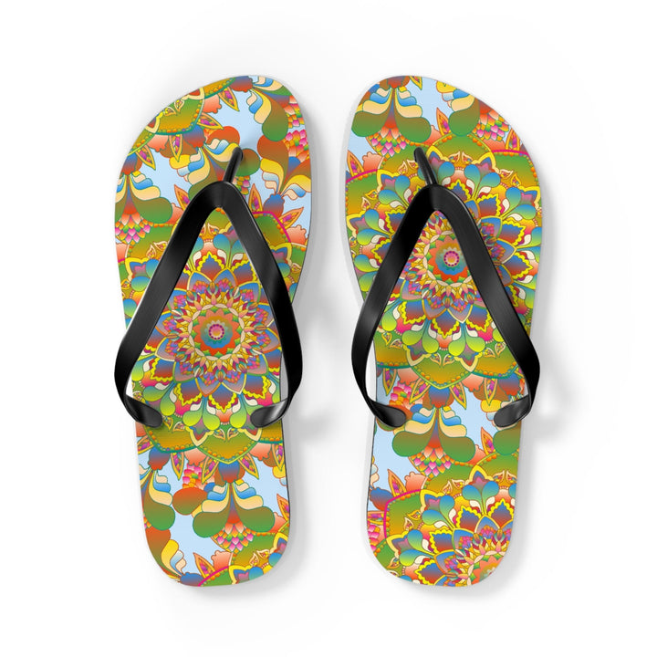 Vibrant Mandala Flip Flops - Colorful & Stylish Shoes - Blululi