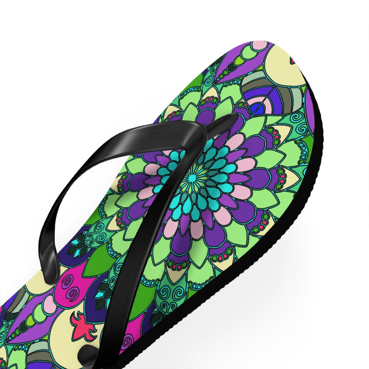 Vibrant Mandala Flip Flops - Colorful & Stylish Shoes - Blululi