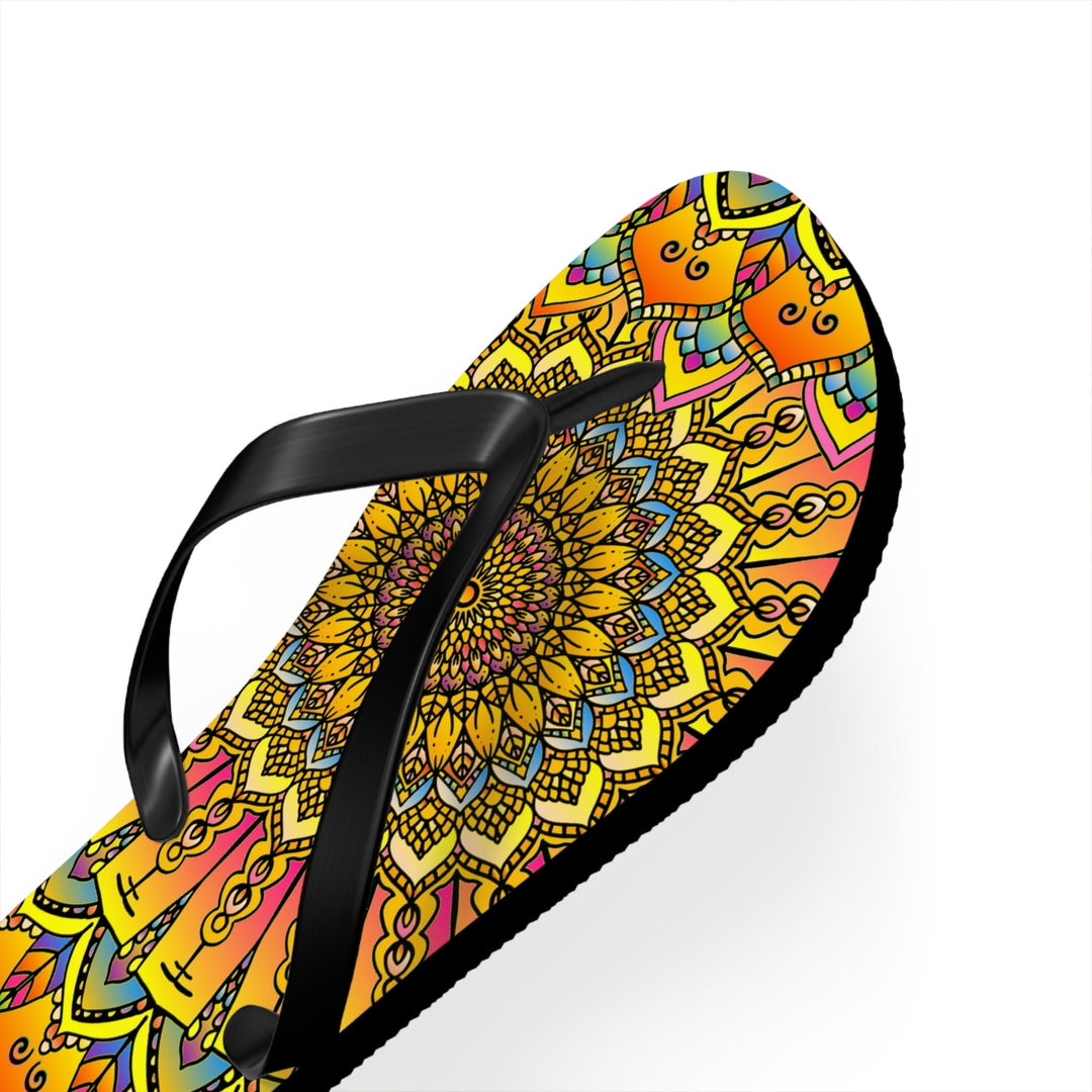 Vibrant Mandala Flip Flops - Colorful & Stylish Shoes - Blululi