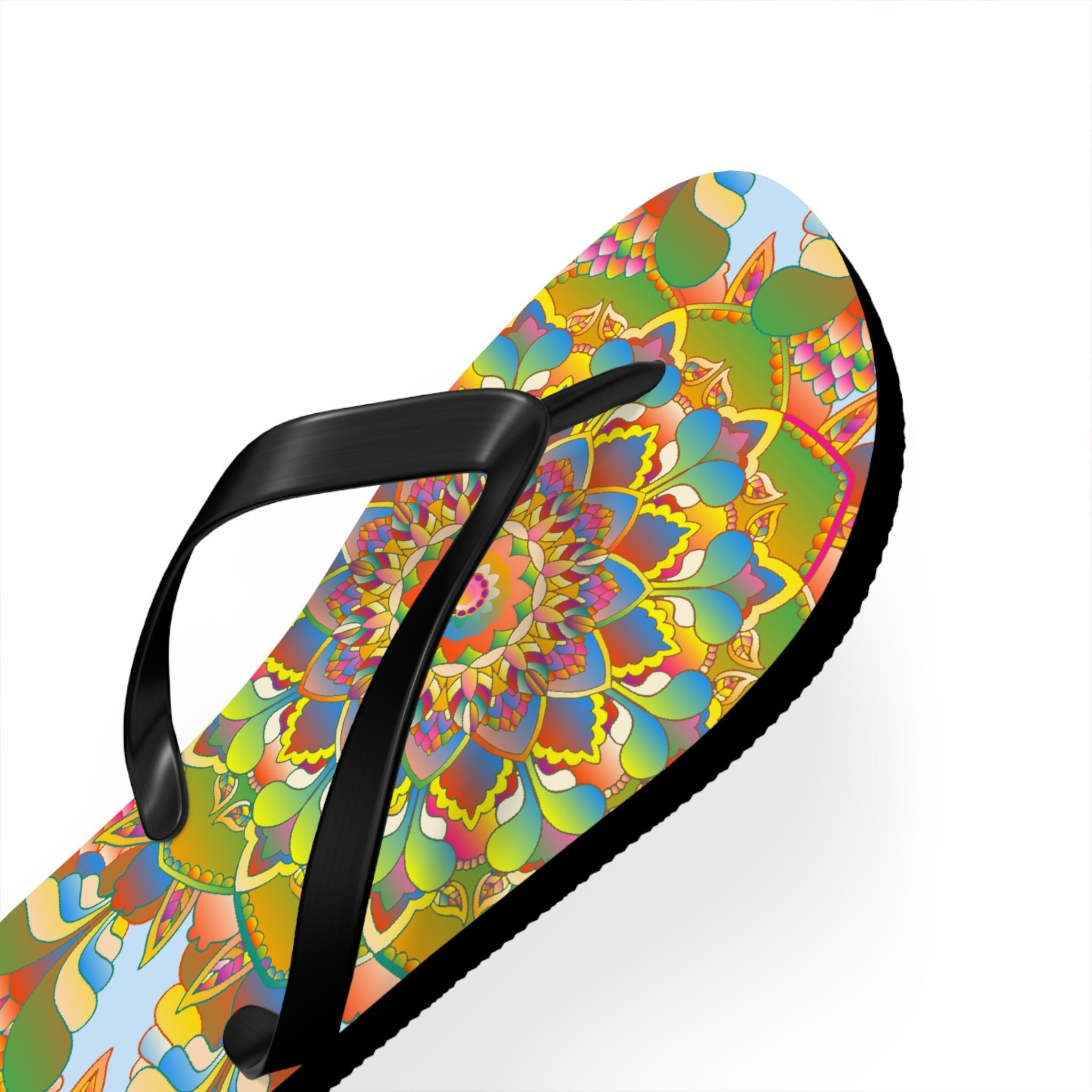 Vibrant Mandala Flip Flops - Colorful & Stylish Shoes - Blululi