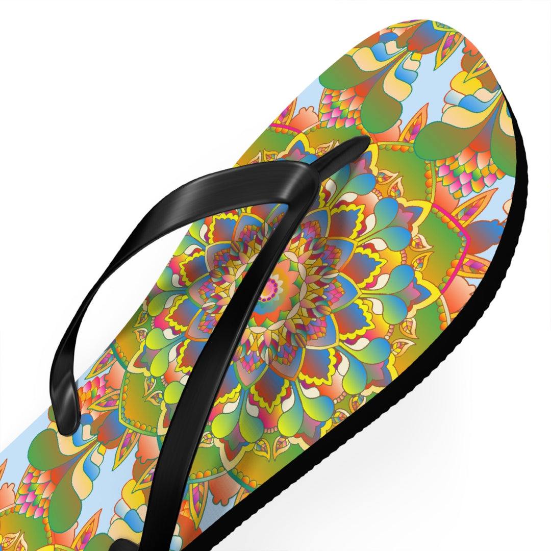 Vibrant Mandala Flip Flops - Colorful & Stylish Shoes - Blululi