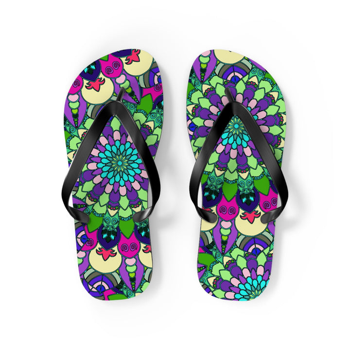 Vibrant Mandala Flip Flops - Colorful & Stylish Shoes - Blululi