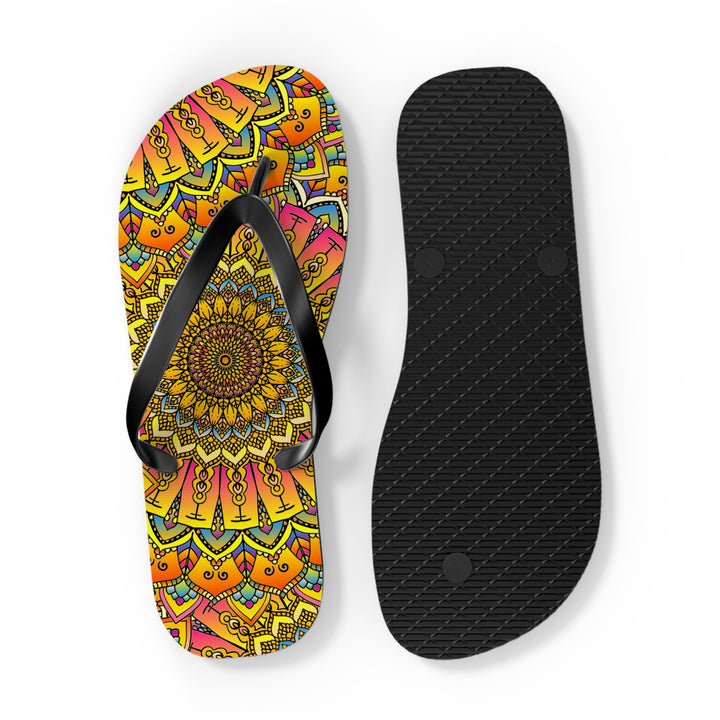 Vibrant Mandala Flip Flops - Colorful & Stylish Shoes - Blululi