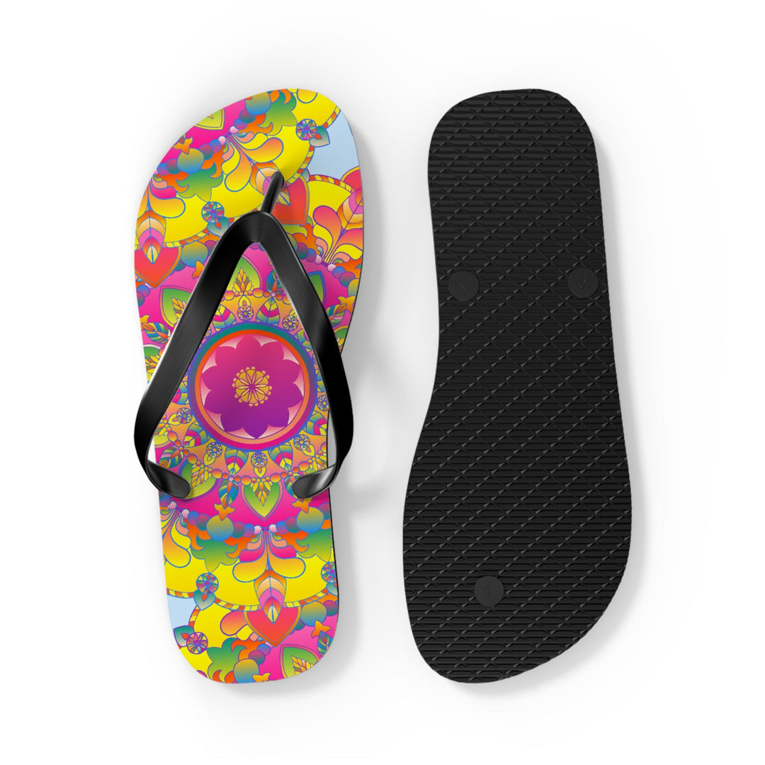 Vibrant Mandala Flip Flops - Comfort & Style Shoes - Blululi