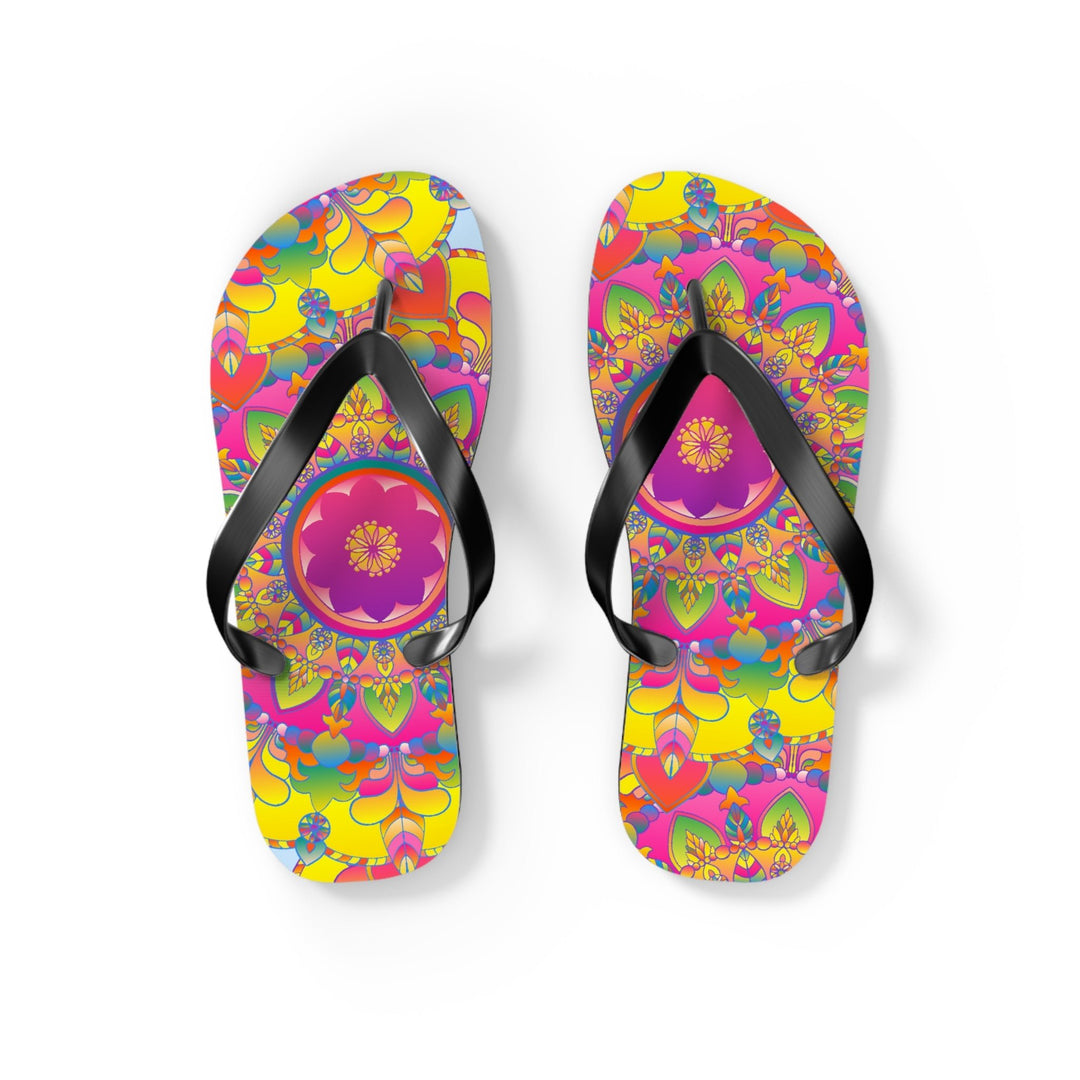 Vibrant Mandala Flip Flops - Comfort & Style Shoes - Blululi