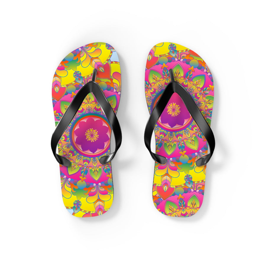 Vibrant Mandala Flip Flops - Comfort & Style Shoes - Blululi