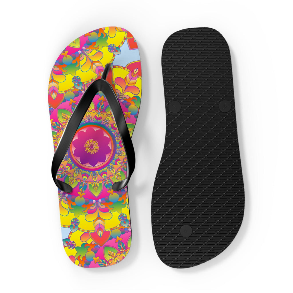 Vibrant Mandala Flip Flops - Comfort & Style Shoes - Blululi