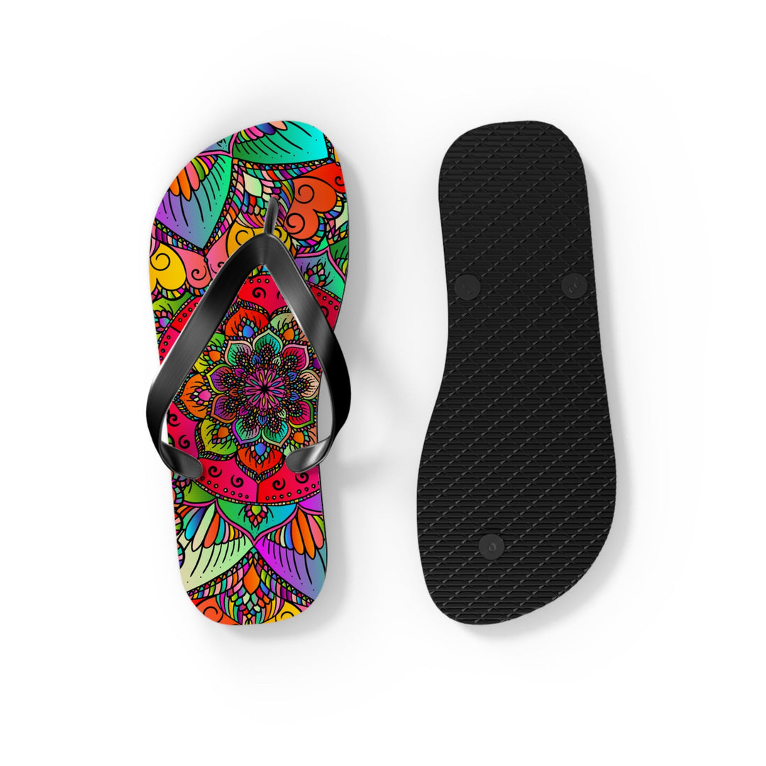 Vibrant Mandala Flip Flops - Comfort & Style Shoes - Blululi