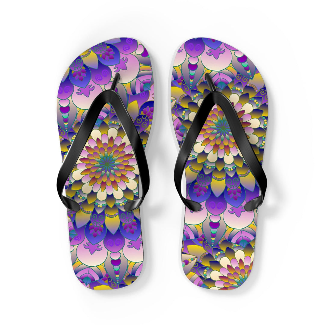 Vibrant Mandala Flip Flops - Comfort & Style Shoes - Blululi