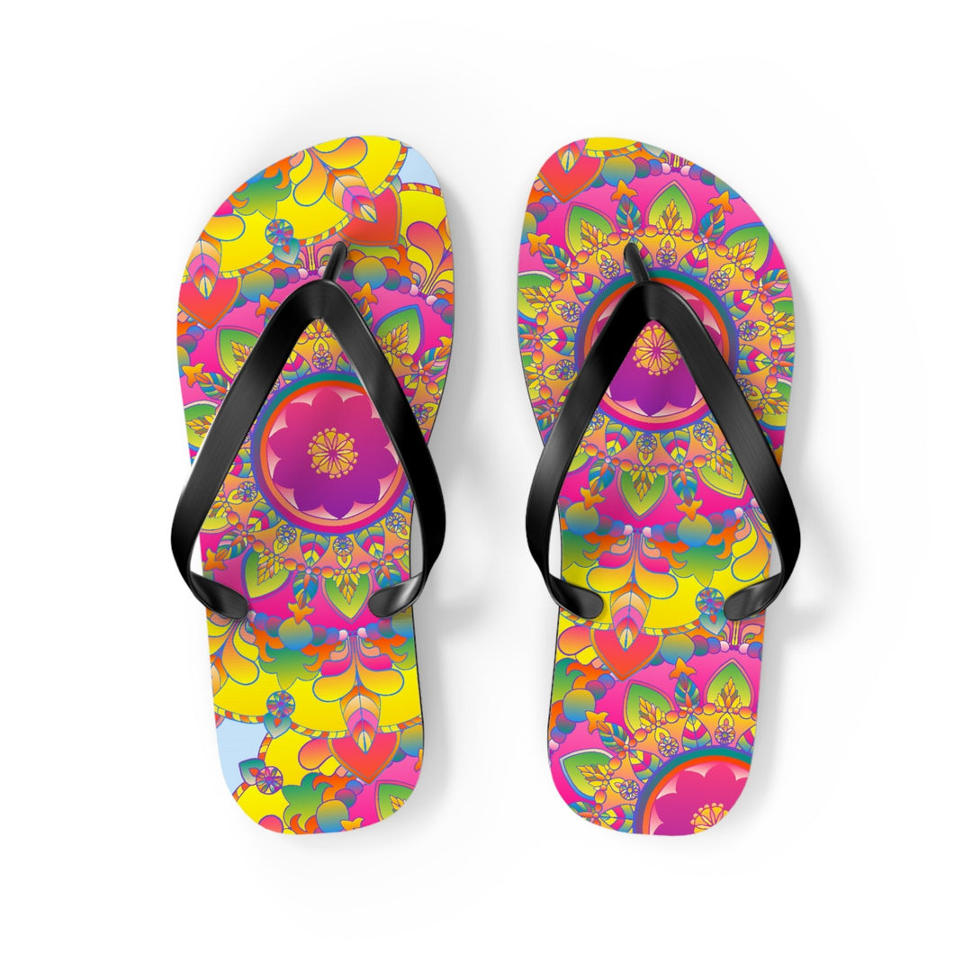 Vibrant Mandala Flip Flops - Comfort & Style Shoes - Blululi