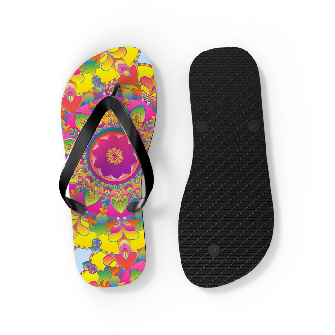 Vibrant Mandala Flip Flops - Comfort & Style Shoes - Blululi