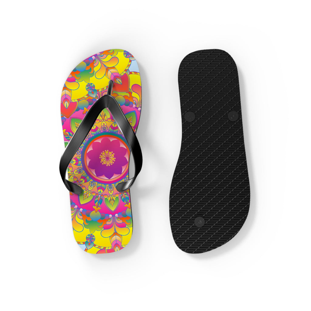 Vibrant Mandala Flip Flops - Comfort & Style Shoes - Blululi