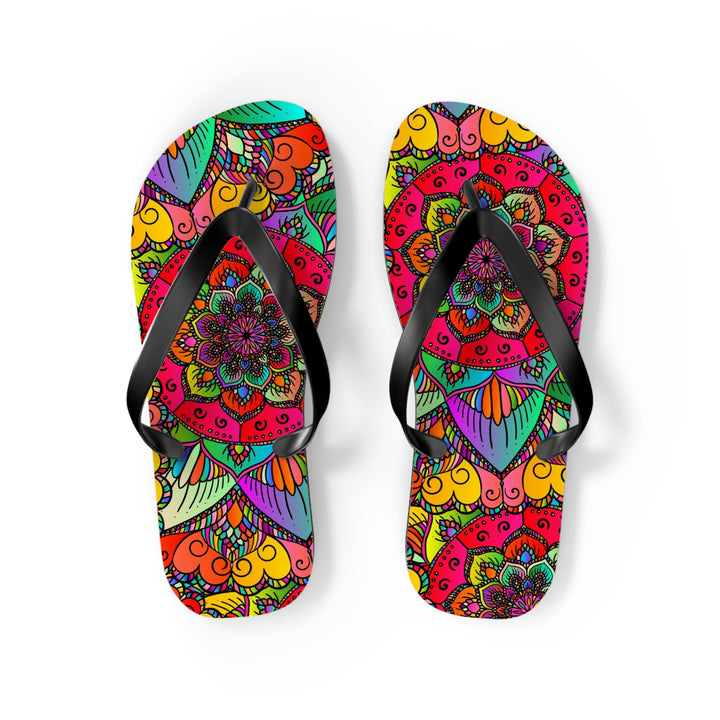 Vibrant Mandala Flip Flops - Comfort & Style Shoes - Blululi