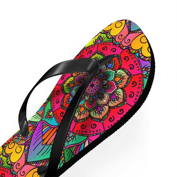 Vibrant Mandala Flip Flops - Comfort & Style Shoes - Blululi