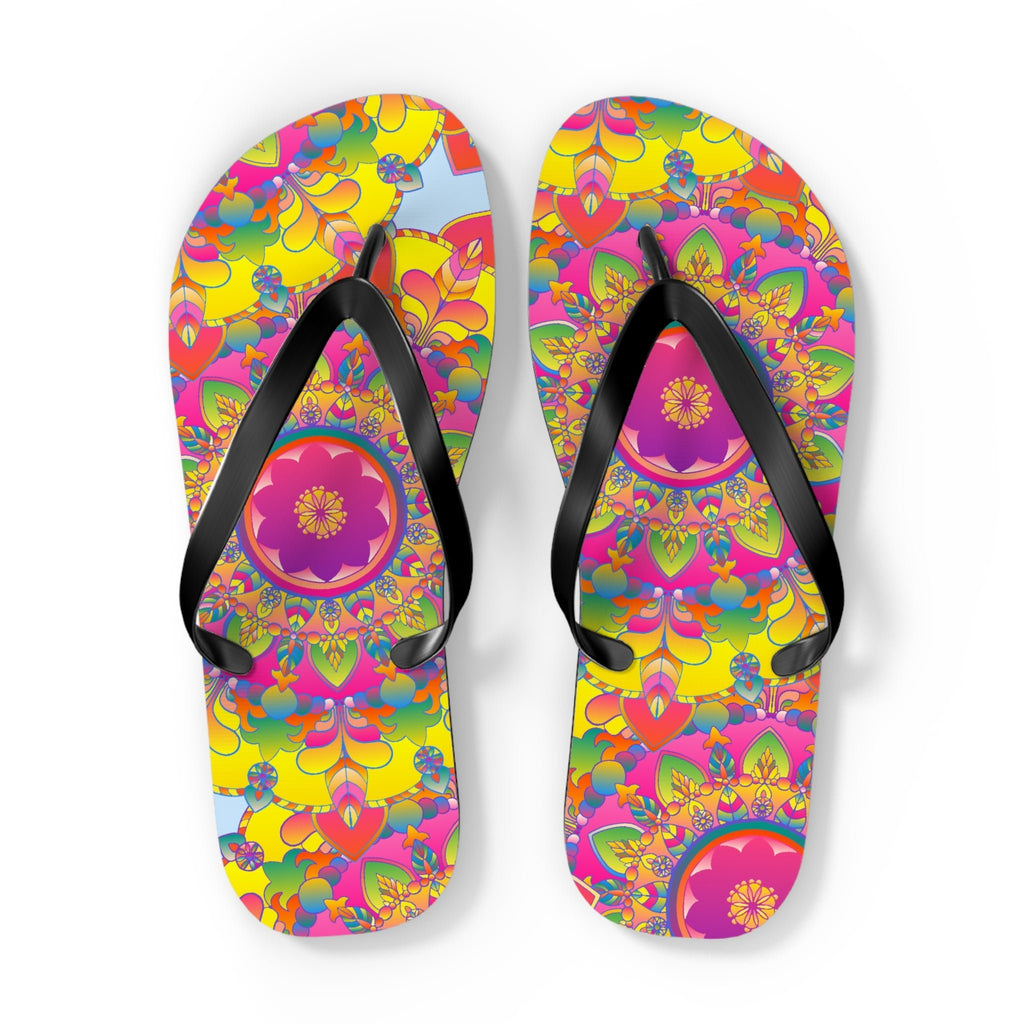 Vibrant Mandala Flip Flops - Comfort & Style Shoes - Blululi