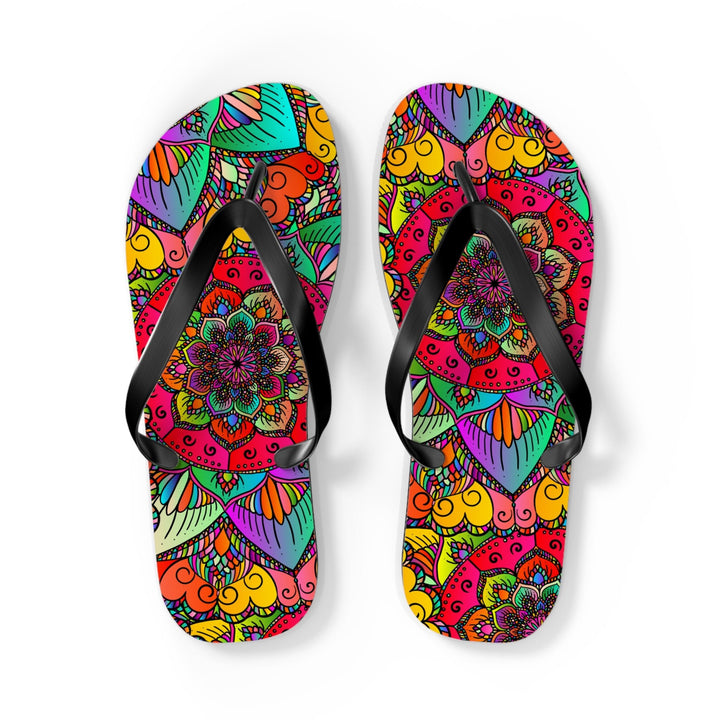 Vibrant Mandala Flip Flops - Comfort & Style Shoes - Blululi