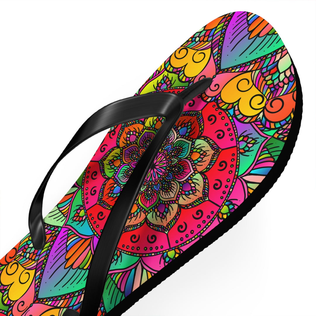 Vibrant Mandala Flip Flops - Comfort & Style Shoes - Blululi